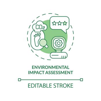 Environmental impact assessment green concept icon
