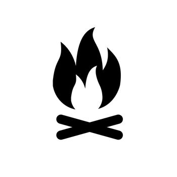 Bonfire logo template. Campfire vector icon isolated on transparent background, Campfire transparency logo concept