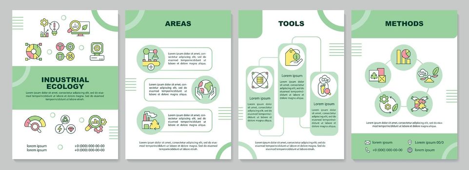Industrial ecology ways green brochure template