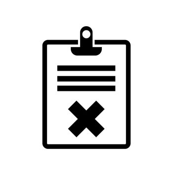 Quality control related vector icon. Fail. High quality black style vector icons