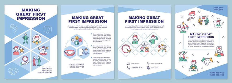 Making great first impression brochure template