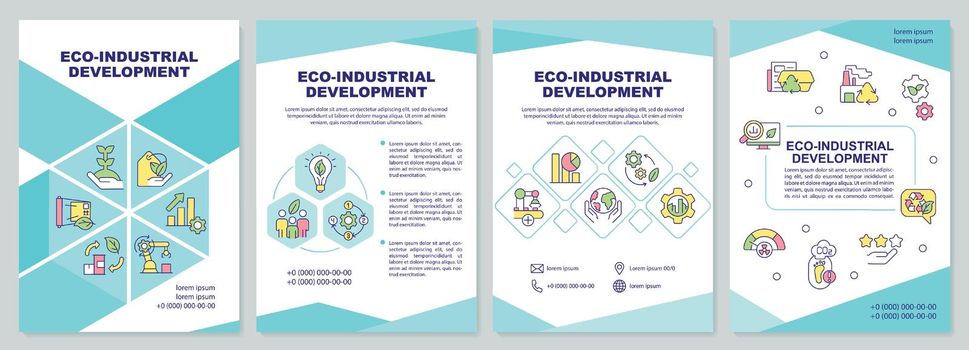 Eco industrial development mint brochure template