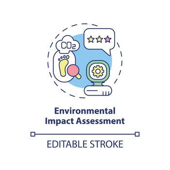 Environmental impact assessment concept icon