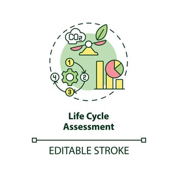 Life cycle assessment concept icon