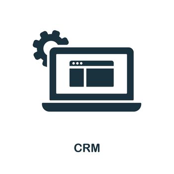 Crm flat icon. Colored element sign from marketing collection. Flat Crm icon sign for web design, infographics and more.