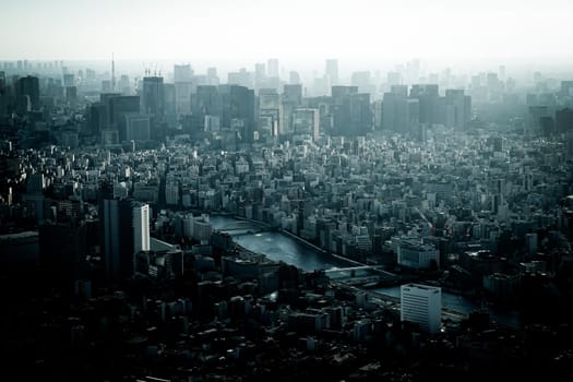 Cityscape of Chuo Ward, Chuo-ku, Tokyo