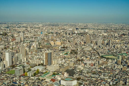 The city of Tokyo seen from the Sunshine 60 observation deck