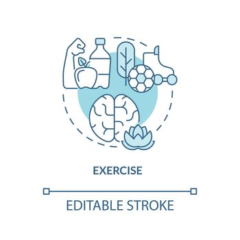 Exercise turquoise concept icon