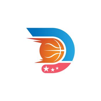 Basketball icon logo design illustration template