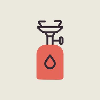 Camping gas stove vector icon. Camping sign