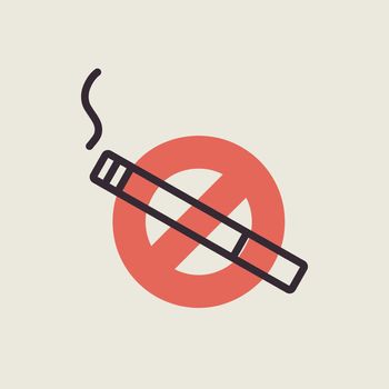 No smoking sign vector icon