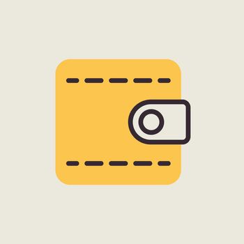 Billfold wallet isolated vector icon