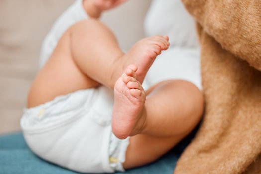 Closeup shot of a babys feet.