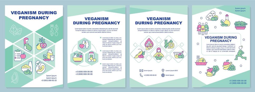 Veganism during pregnancy brochure template
