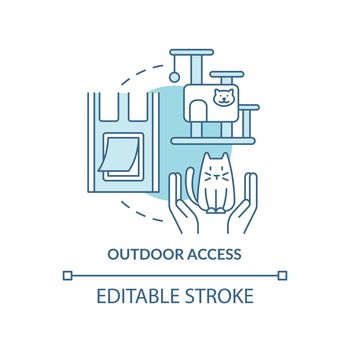Outdoor access turquoise concept icon