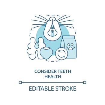 Consider teeth health turquoise concept icon