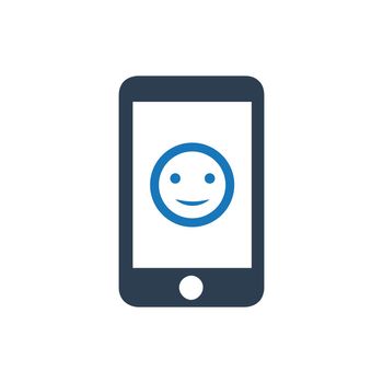 Mobile Feedback / Happy feedback icon. Meticulously designed vector EPS file.