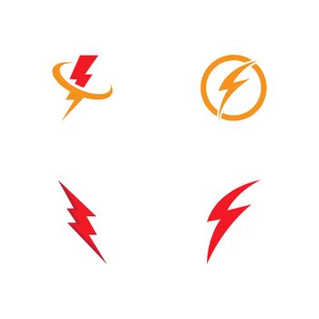 Set Lightning Logo Template vector
