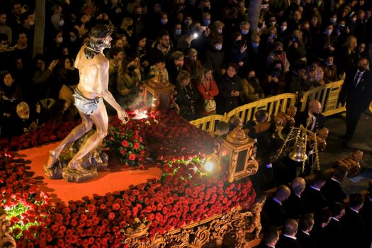 Christ in procession of Holy Week in Elche, Spain