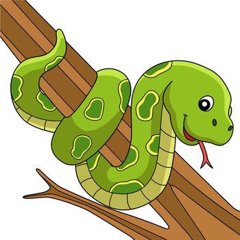 Snake Animal Cartoon Colored Clipart Illustration