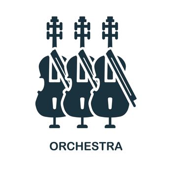 Orchestra icon. Simple element from musical instruments collection. Creative Orchestra icon for web design, templates, infographics and more