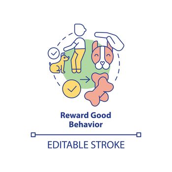 Reward good behavior concept icon