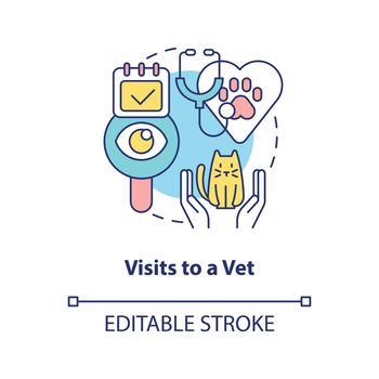 Visits to vet concept icon