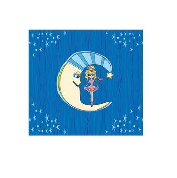 Fairy on moon at night