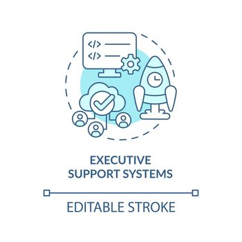 Executive support systems turquoise concept icon
