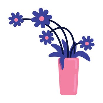 Dead flowers in vase semi flat color vector object