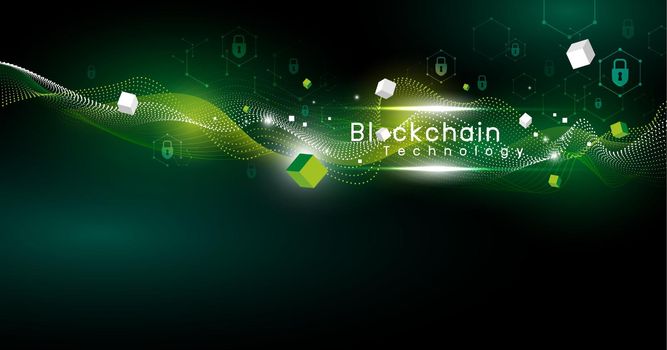 Blockchain technology design vector illustration