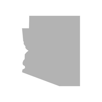 Arizona map vector icon on white background