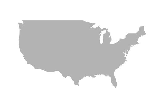 Vector map of the United States of America