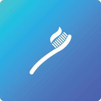 toothbrush vector icon. toothbrush single web icon on trendy gradient