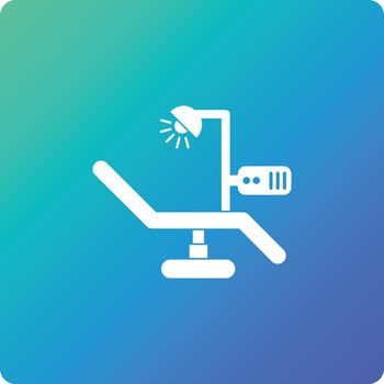 dentist's chair vector icon. dentist's chair single web icon on trendy gradient