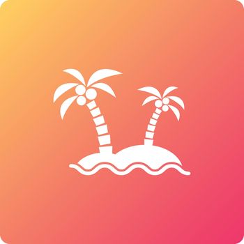 island with palms vector icon. island with palms single web icon on trendy gradient
