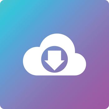 cloud computing vector icon. cloud computing single web icon on trendy gradient
