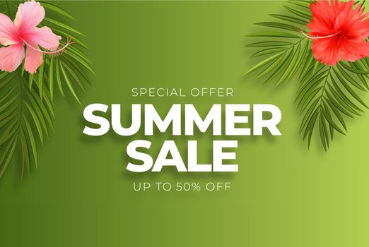Summer sale natural promotion. Vector Illustration. EPS10