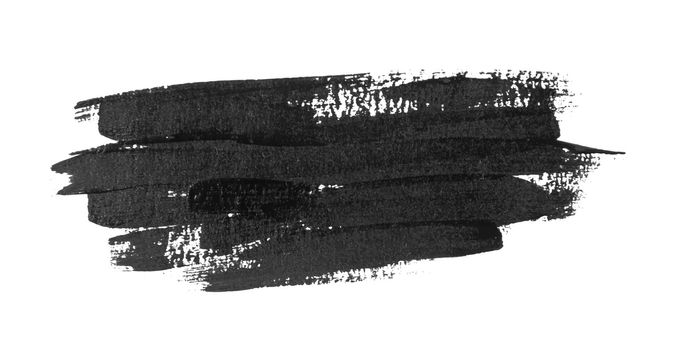 Black Brush Stroke isolated on white. Vector Illustration. EPS10