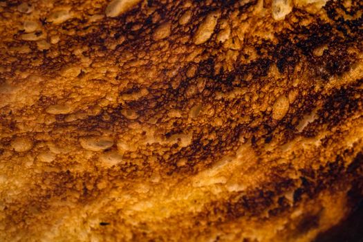 Slice of toast bread. Detail of toasted bread