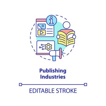 Publishing industries concept icon
