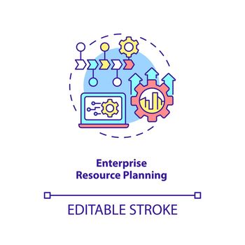 Enterprise resource planning concept icon