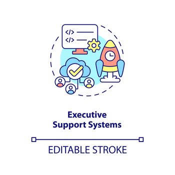 Executive support systems concept icon