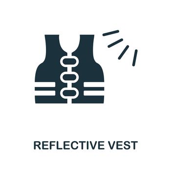 Reflective Vest icon. Monochrome simple Reflective Vest icon for templates, web design and infographics