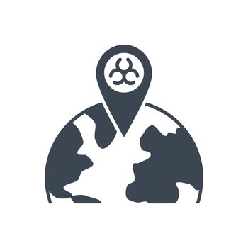 Epidemic related vector glyph icon
