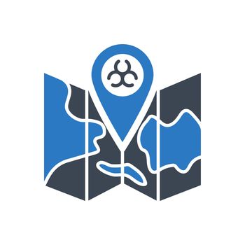Epidemic related vector glyph icon