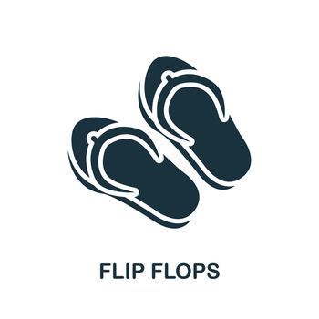 Flip Flops icon. Monochrome simple Flip Flops icon for templates, web design and infographics