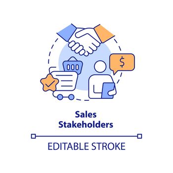 Sales stakeholders concept icon