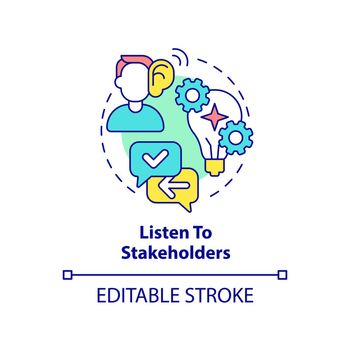 Listen to stakeholders concept icon