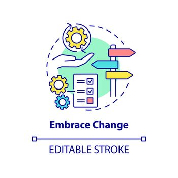 Embrace change concept icon